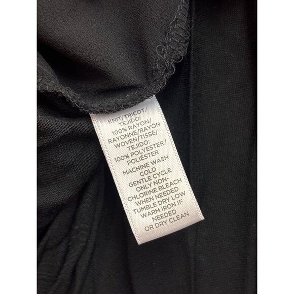 Loft Womens Black Short Sleeve Top M - Picture 2 of 6